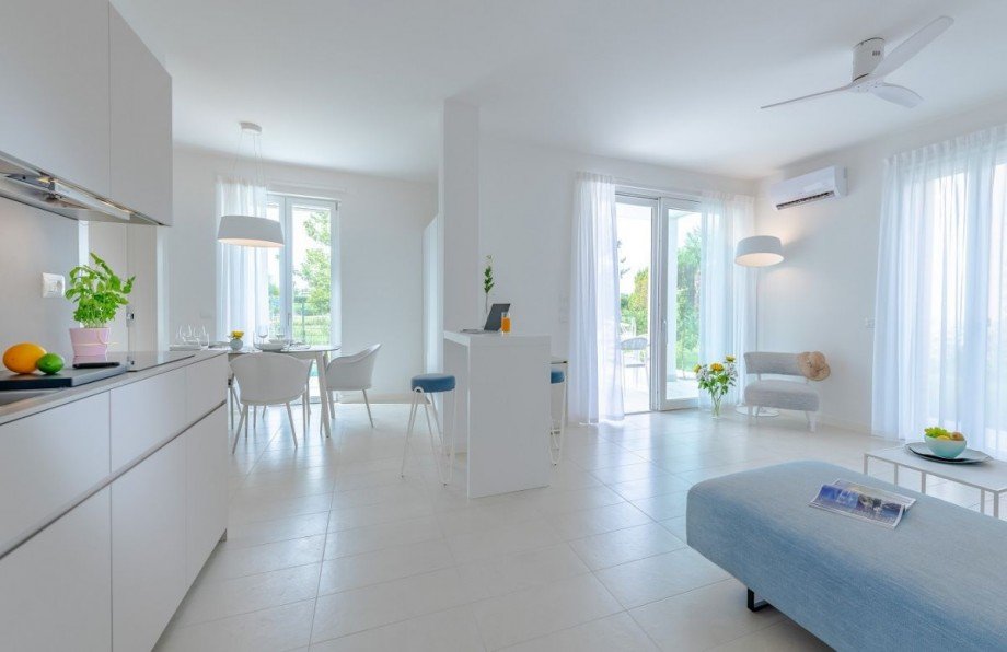 Gro�er Wohn- u. Essbereich Villa Caorle Italien Villen & Wohnungen direkt am Meer