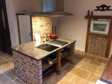 Sch�ne offene K�che mit Gasherd Exklusives Landhaus  ROSE GARDEN  Ambiente & Flair direkt vor Sylt!